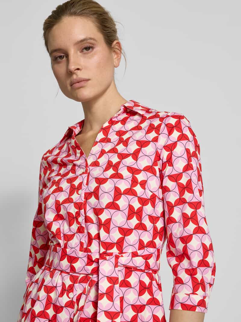 MORE & MORE Midi-jurk met strikceintuur