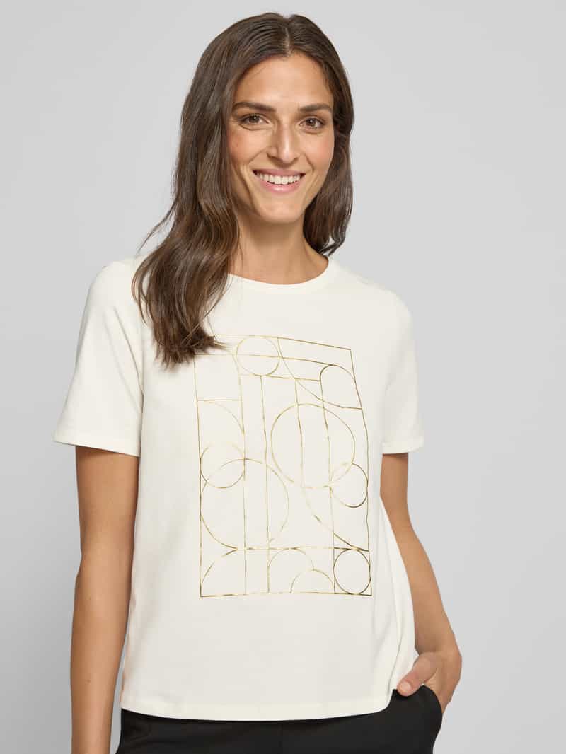 s.Oliver BLACK LABEL Relaxed fit T-shirt van katoenmix