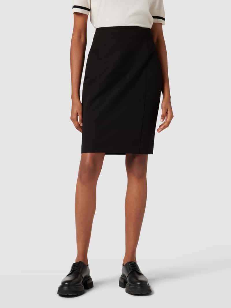 Knielange kokerrok in effen design Jake*s Collection