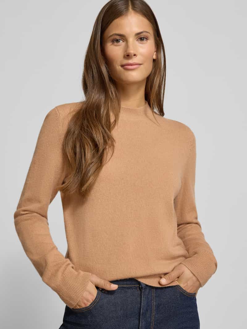 comma Gebreide pullover van een mix van wol en kasjmier met ronde hals