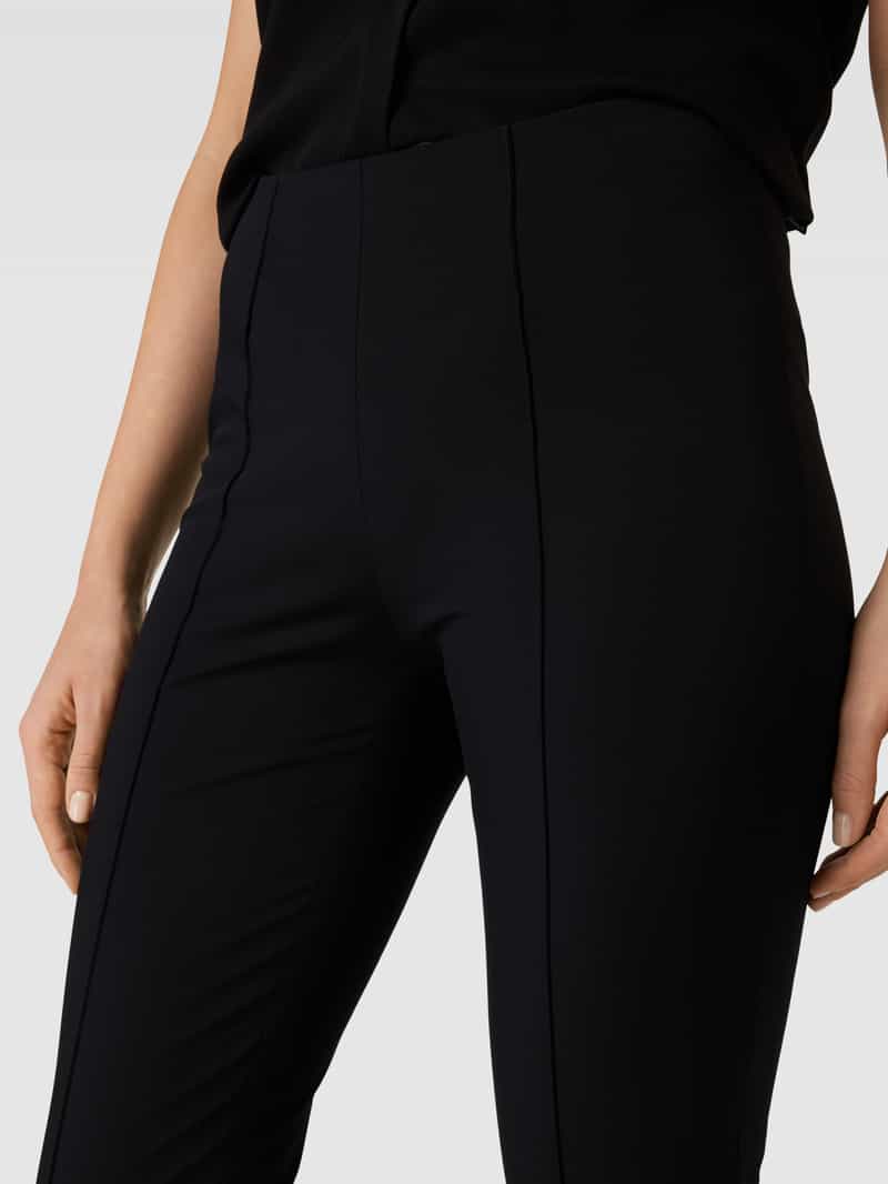 SEDUCTIVE Slim fit capribroek met vaste persplooien