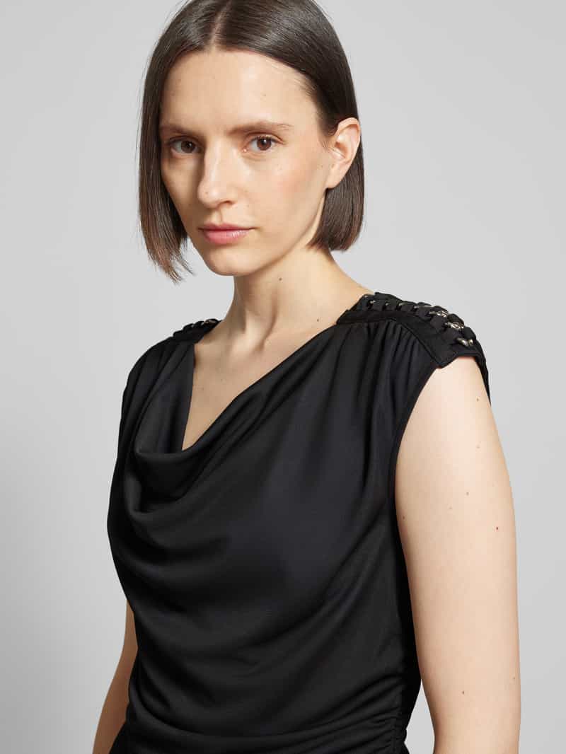 Lauren Ralph Lauren Midi-jurk met cascadehals model 'RECHLEE'