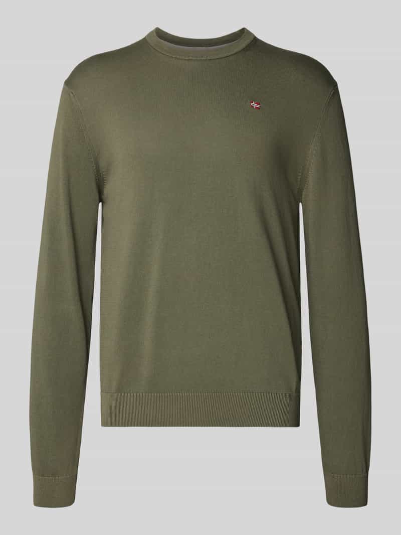 Napapijri Regular fit shirt met lange mouwen en logostitching model 'Droz'