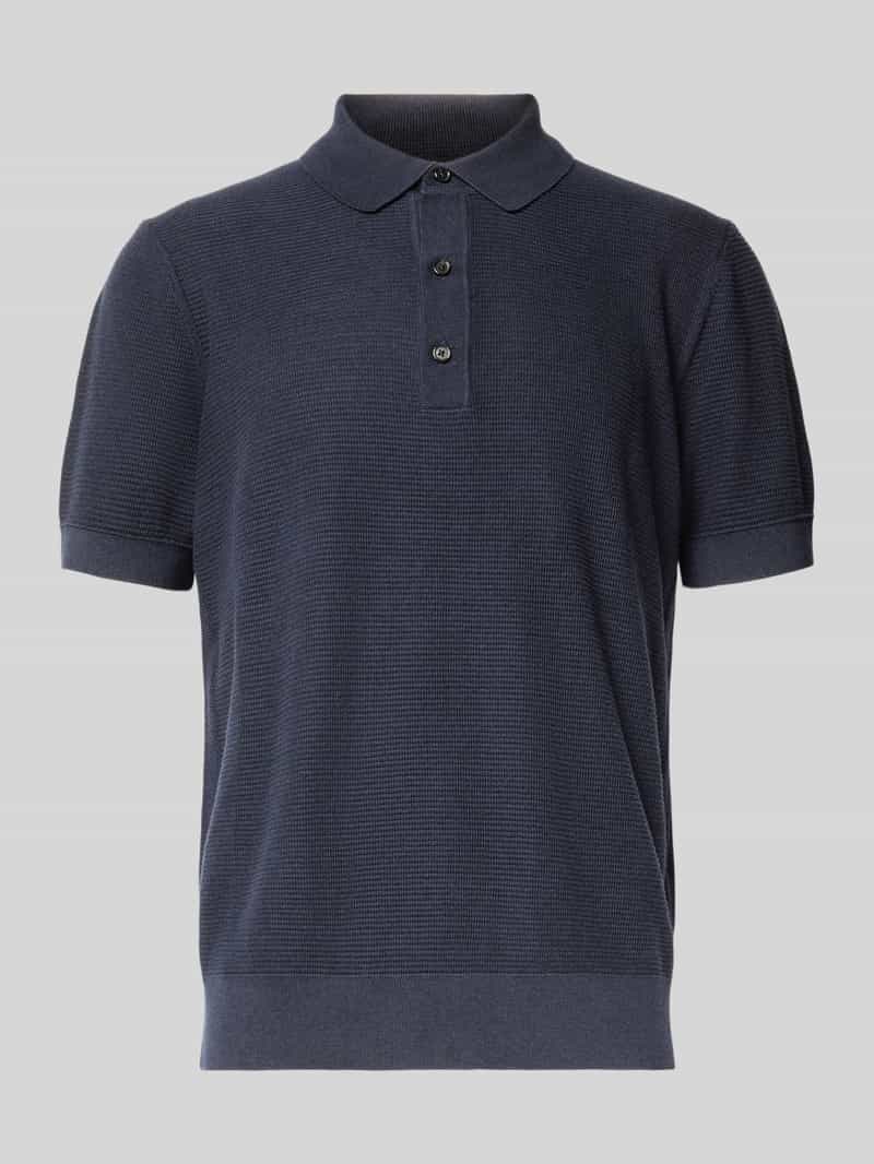Boss Regular fit gebreid poloshirt van een mix van lyocell en katoen model 'LANNOTTI'