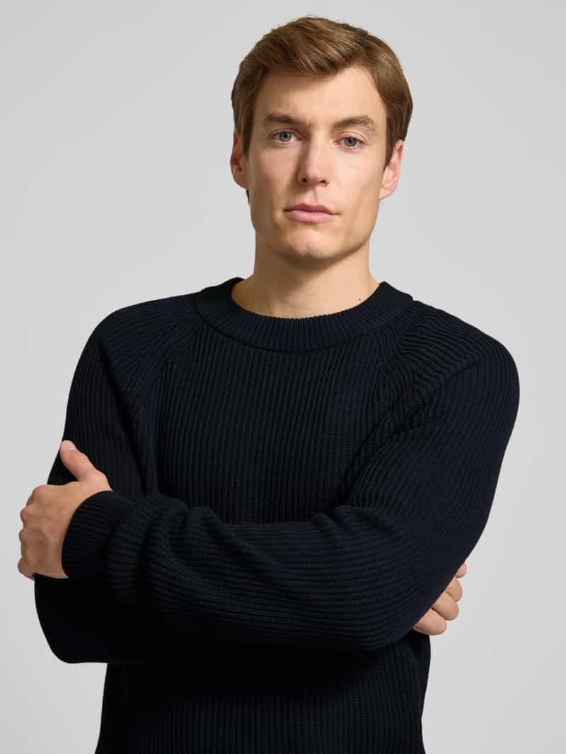 casual friday Gebreide pullover met ronde hals model 'Kristian'