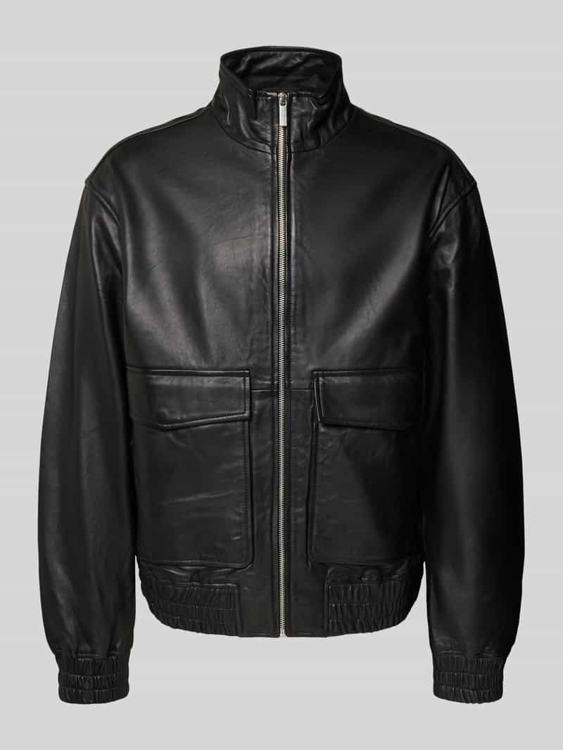 Selected Homme Regular fit leren jack van echt lamsleer model 'JOSEF'