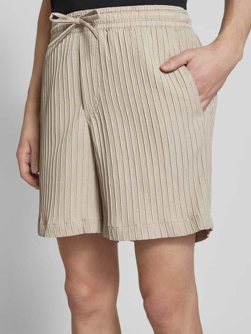 jack & jones Regular fit korte broek met structuurmotief model 'JAIDEN MASSIMO'