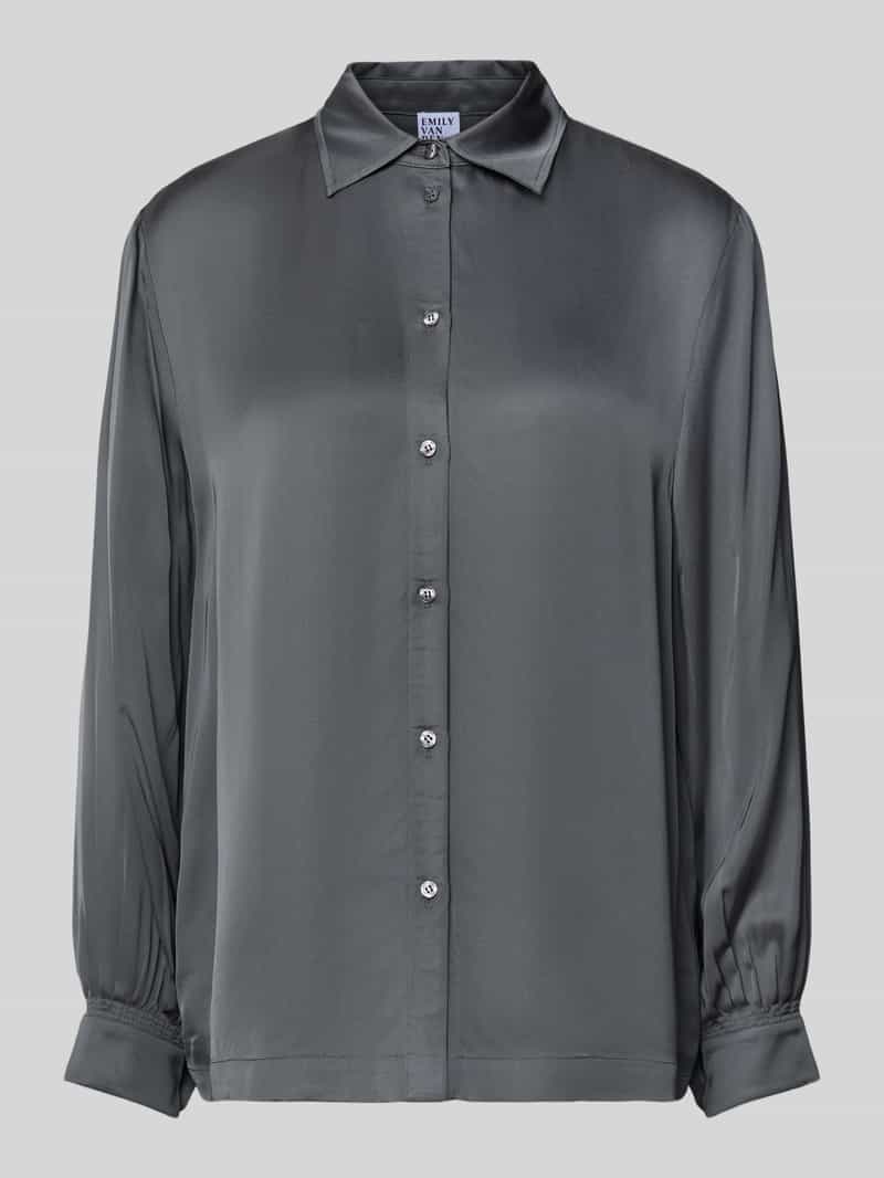Emily Van den Bergh Regular fit blouse van viscose met knoopsluiting