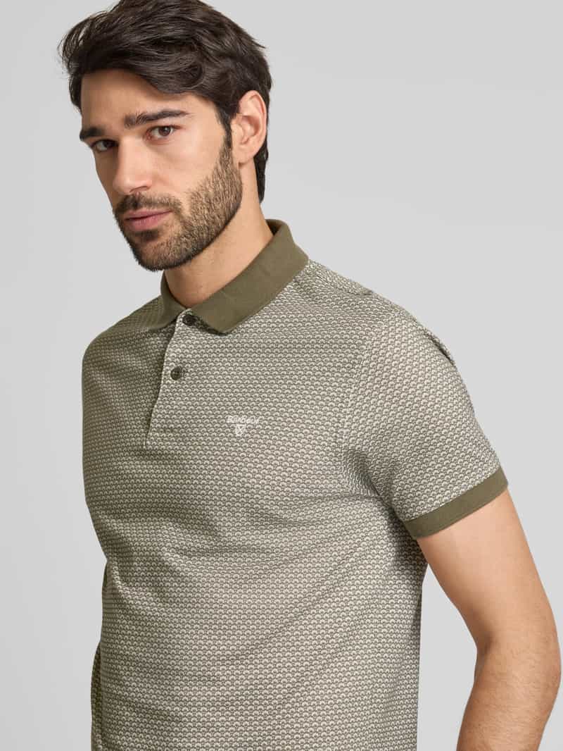 Barbour Regular fit poloshirt met labelstitching model 'Shell'
