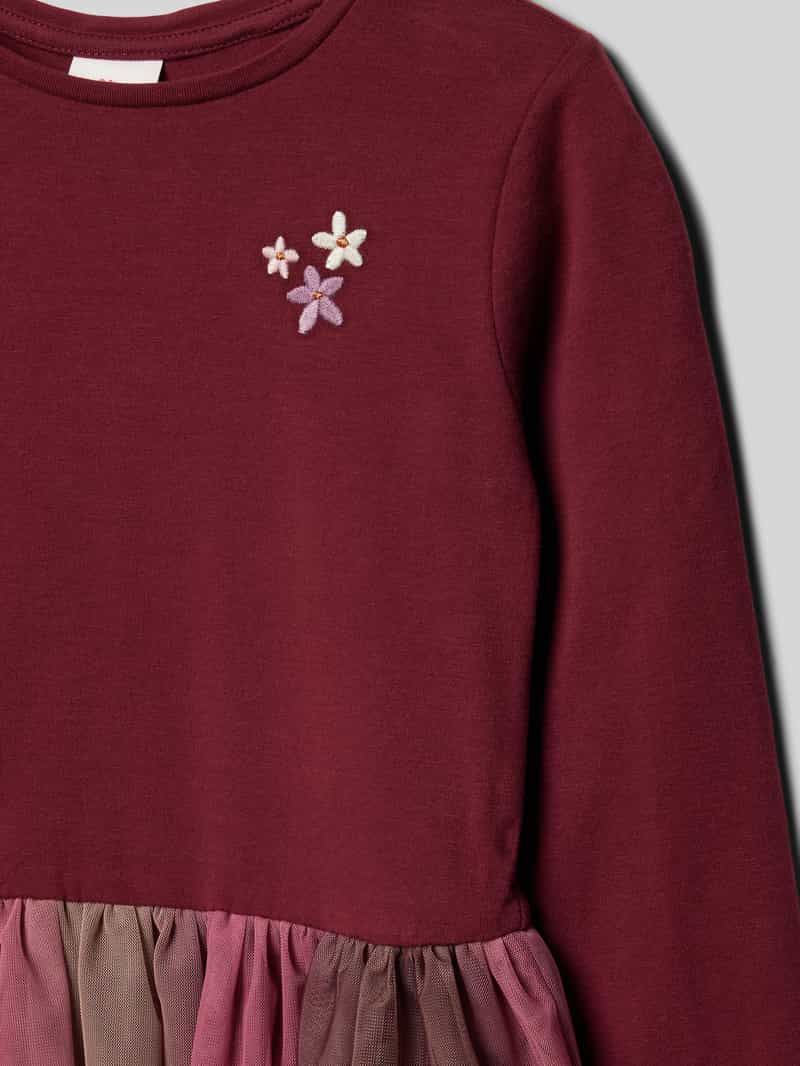 s.Oliver RED LABEL Regular fit jurk met tule rok en borduursel