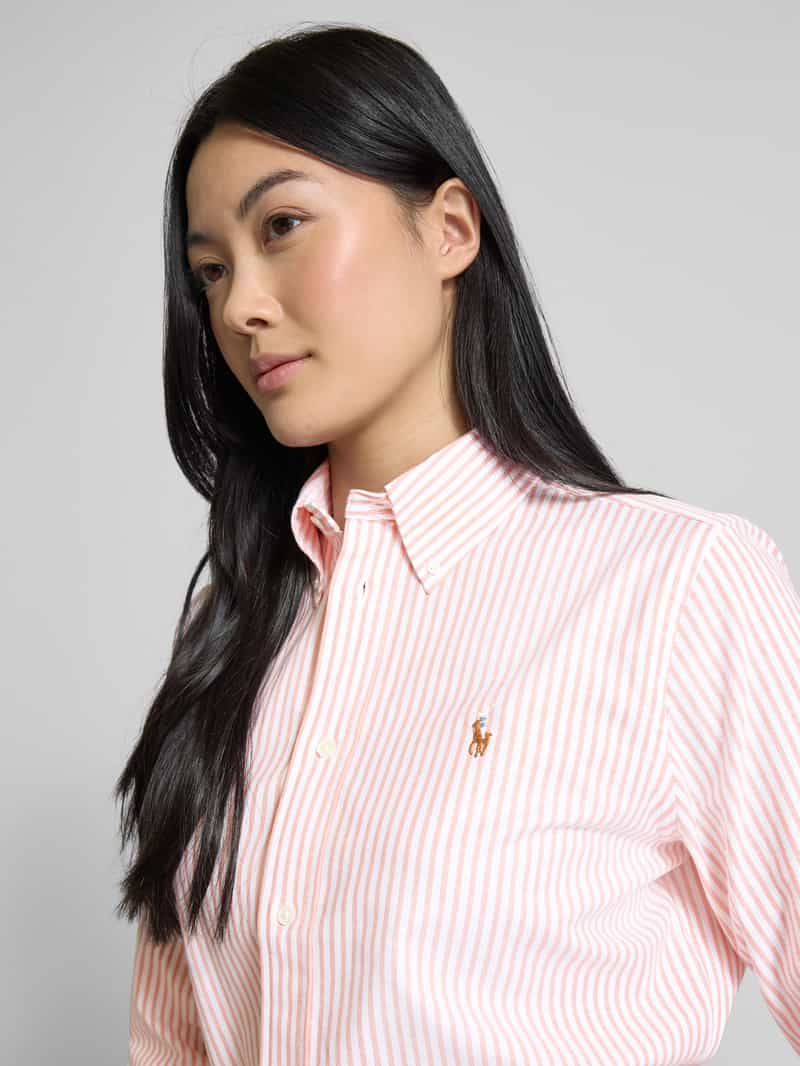 Polo Ralph Lauren Slim fit overhemdblouse met logostitching
