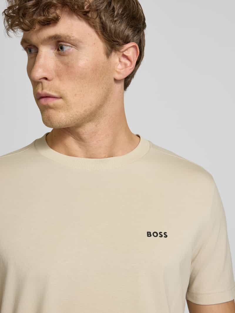 BOSS Green Regular fit T-shirt van katoenmix