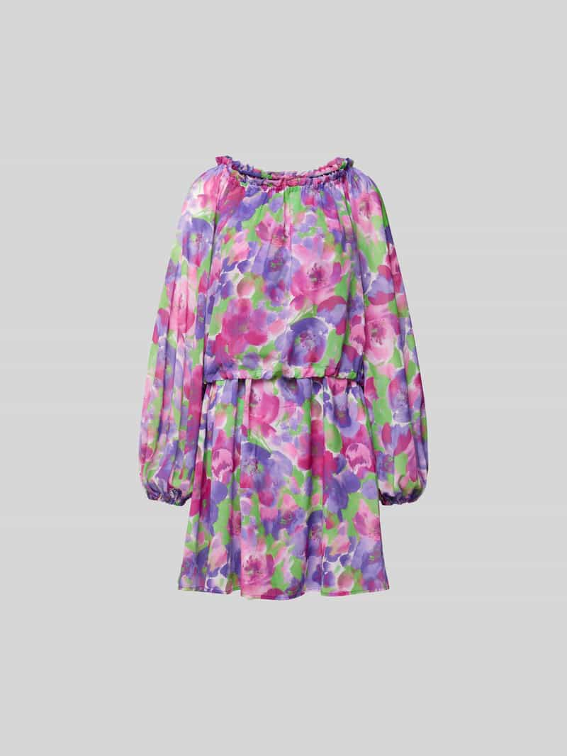 Mini-jurk met bloemenmotief