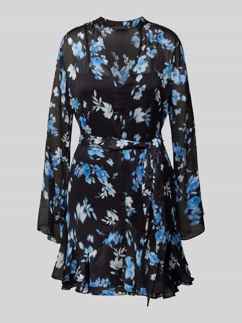 Guess Knielange jurk met strikceintuur model 'SIBILLA'