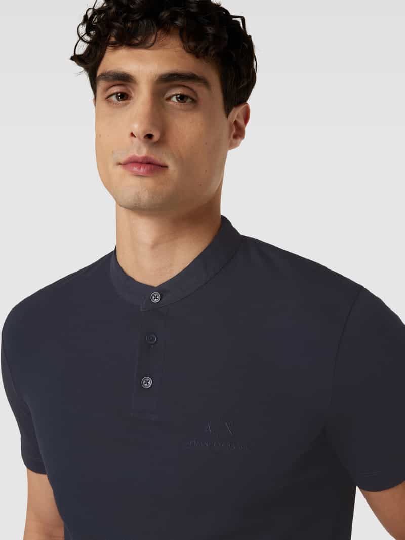 Armani Exchange T-shirt met opstaande kraag