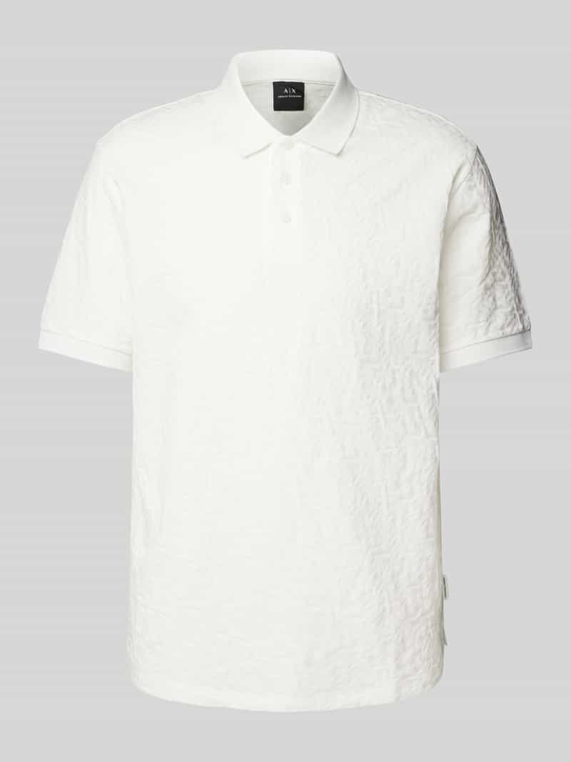 Armani Exchange Regular fit poloshirt met structuurmotief