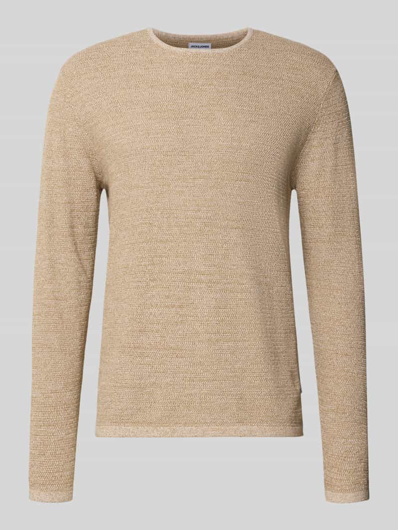jack & jones Gebreide pullover met geribde ronde hals model 'GEORGE'