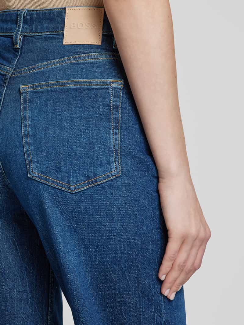 Boss Orange Wide leg jeans met riemlussen model 'MARLENE'