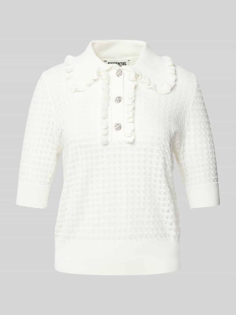 Essentiel Antwerp Gebreid shirt met ajourpatroon model 'Hemirates'