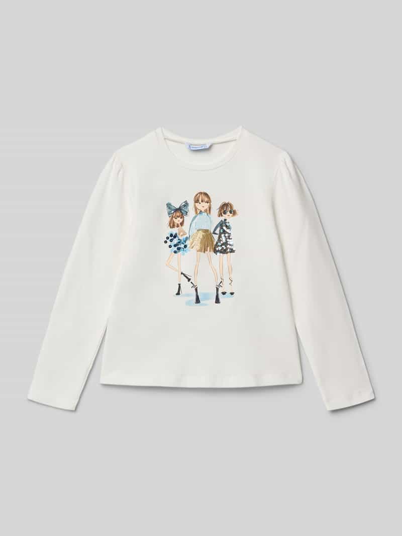 Mayoral Regular fit shirt met lange mouwen en motiefprint