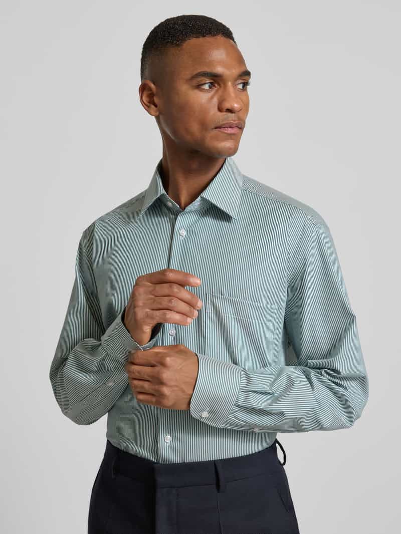 Eterna Comfort fit zakelijk overhemd van katoen met kentkraag