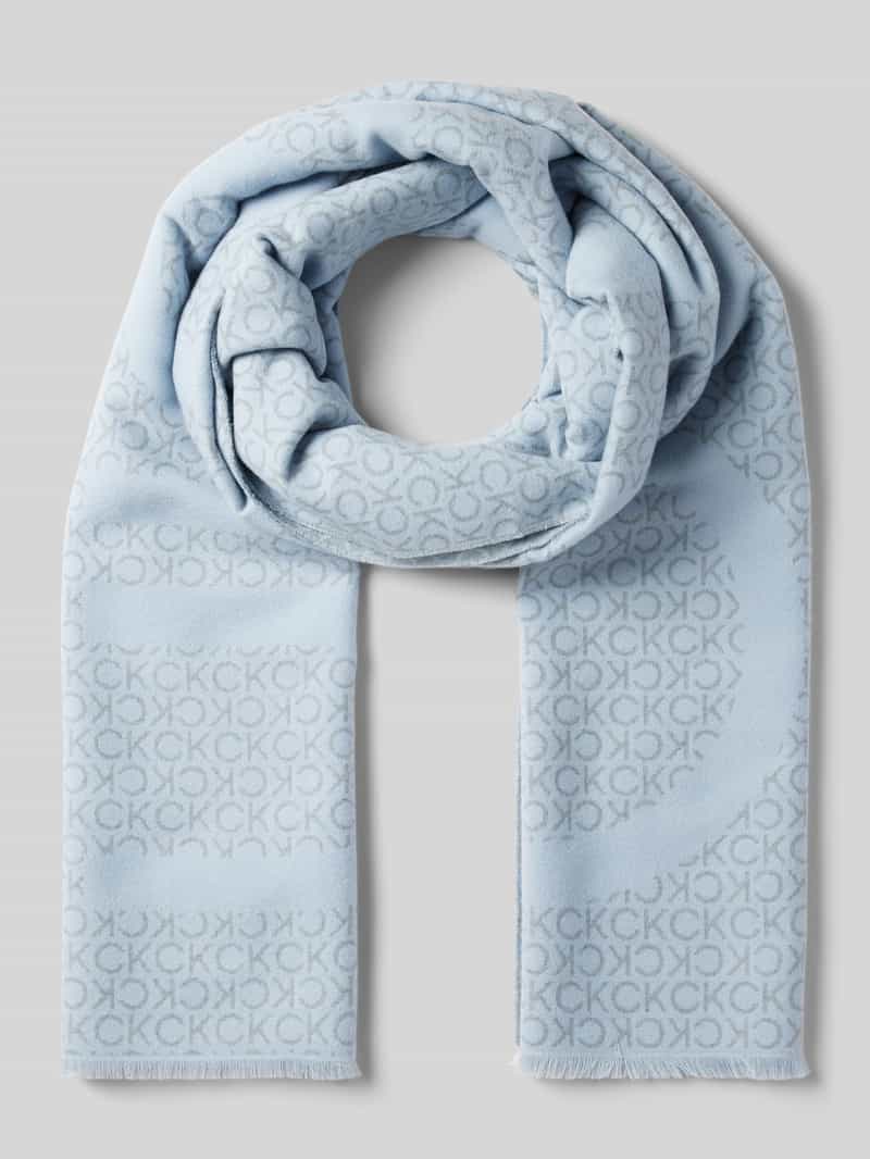 CK Calvin Klein Sjaal met labelmotief model 'FRINGES'
