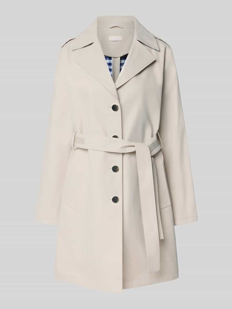 Liu Jo White Trenchcoat met reverskraag en strikceintuur