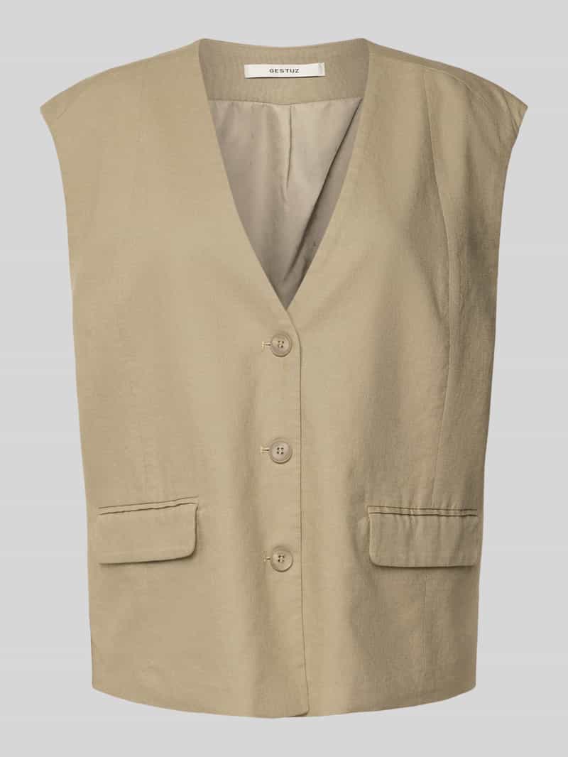Gestuz Gilet met V-hals model 'izza'