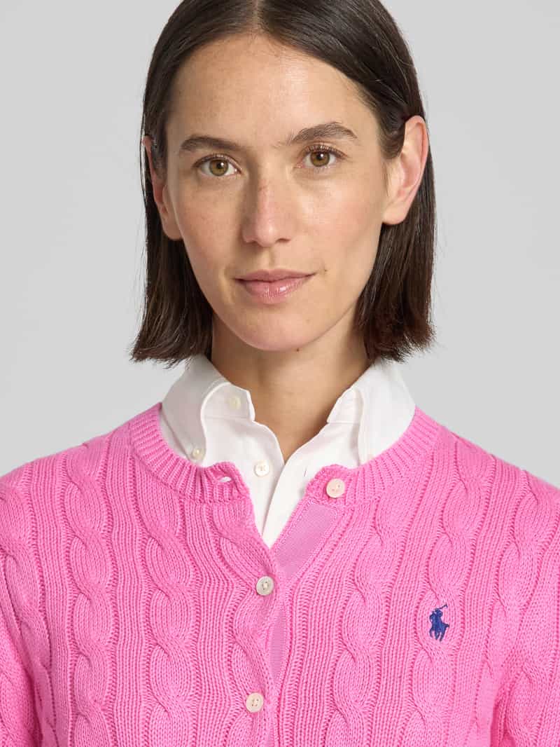 Polo Ralph Lauren Cardigan met kabelpatroon en labelstitching