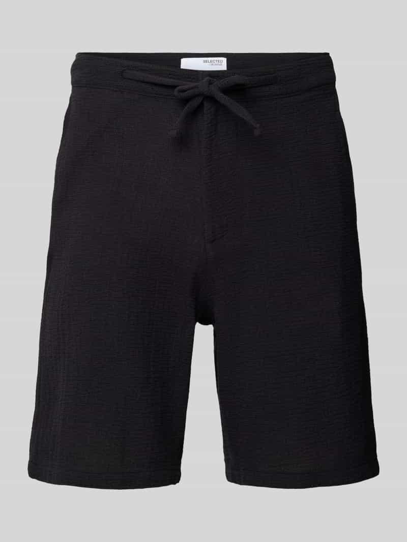 Selected Homme Regular fit bermuda met structuurmotief model 'BRODY'