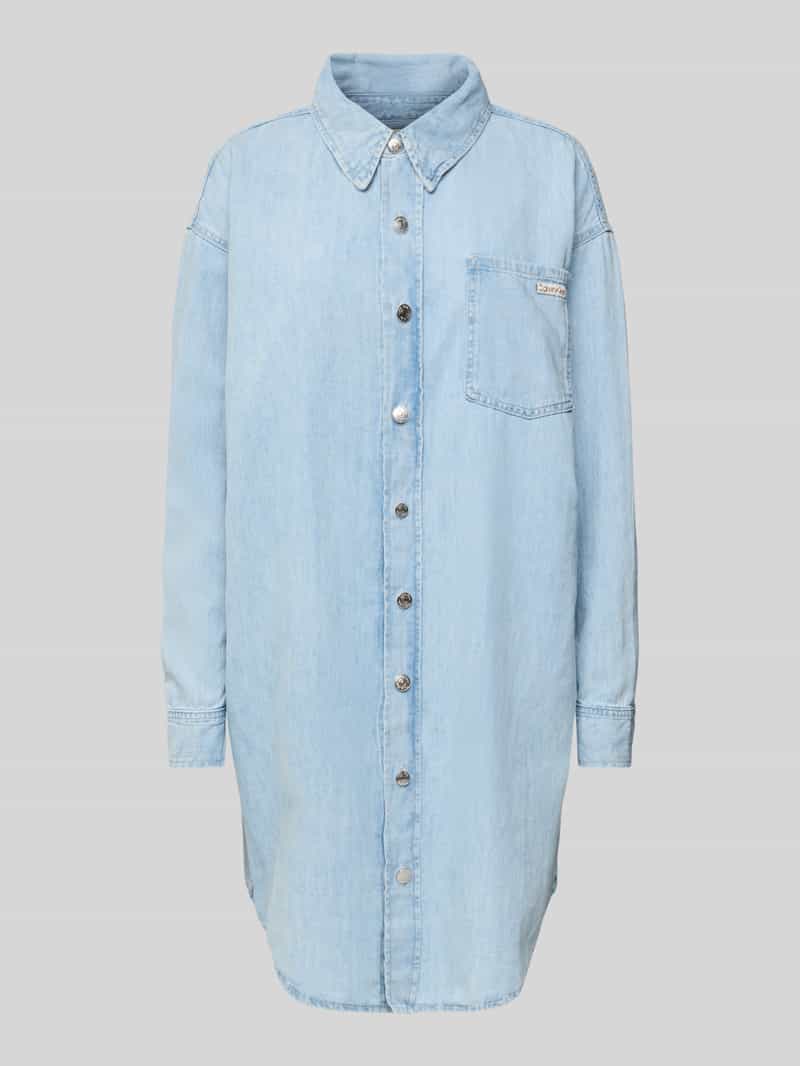 Calvin Klein Jeans Relaxed fit overhemdjurk met borstzak