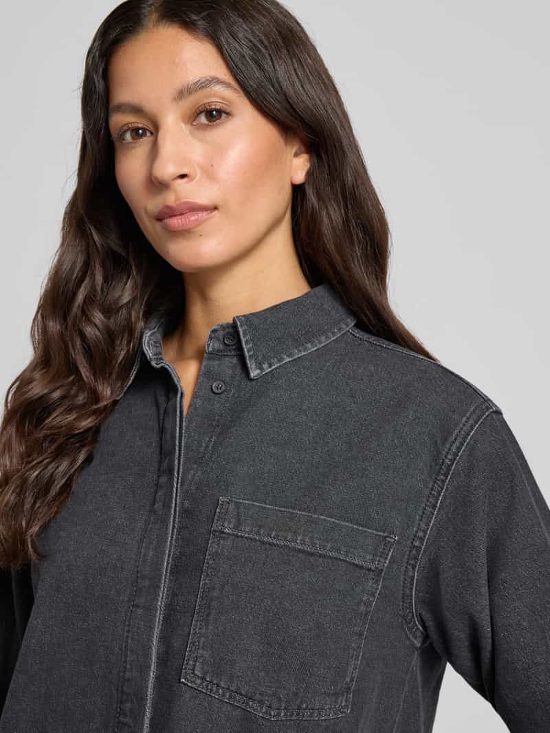 Opus Overhemdblouse in denimlook model 'Femori'