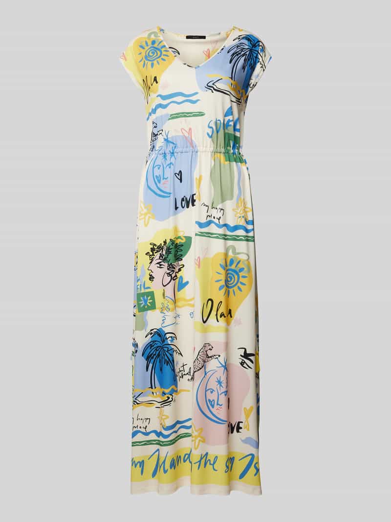 Oui Maxi-jurk met all-over motief