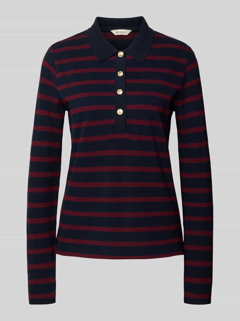 Gant Shirt met lange mouwen en platte kraag