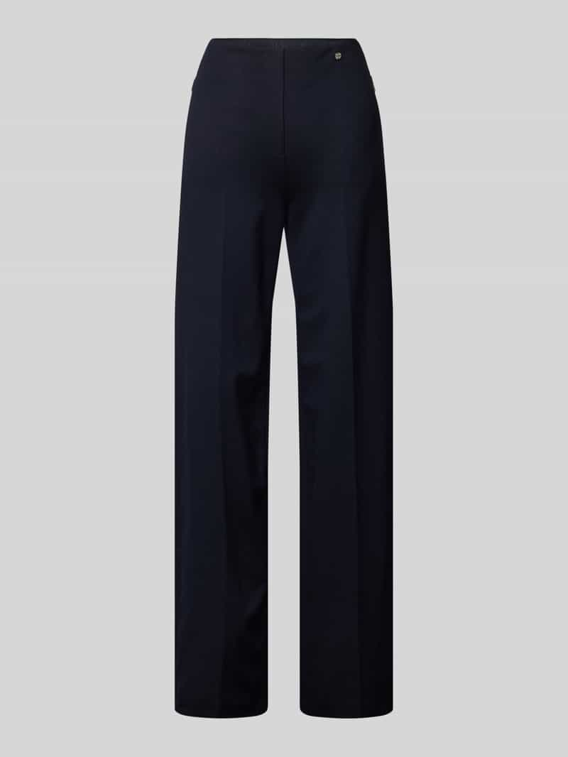 Marc Cain Regular fit stoffen broek met persplooien