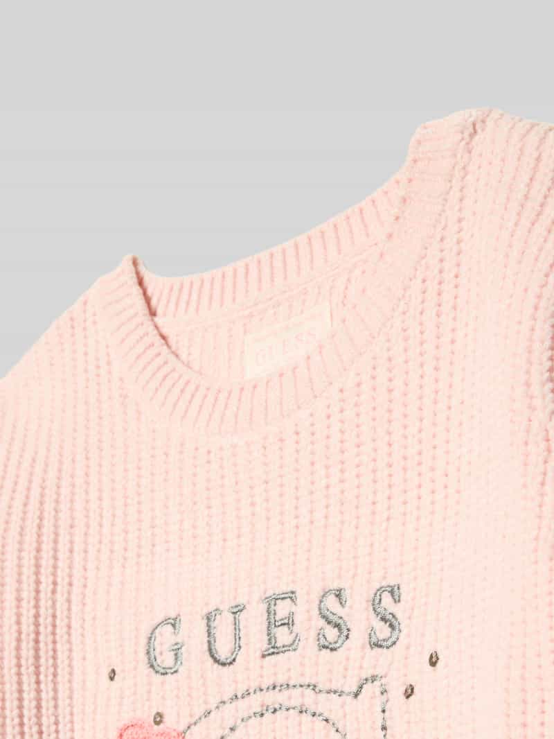 Guess Gebreide pullover met labeldetail