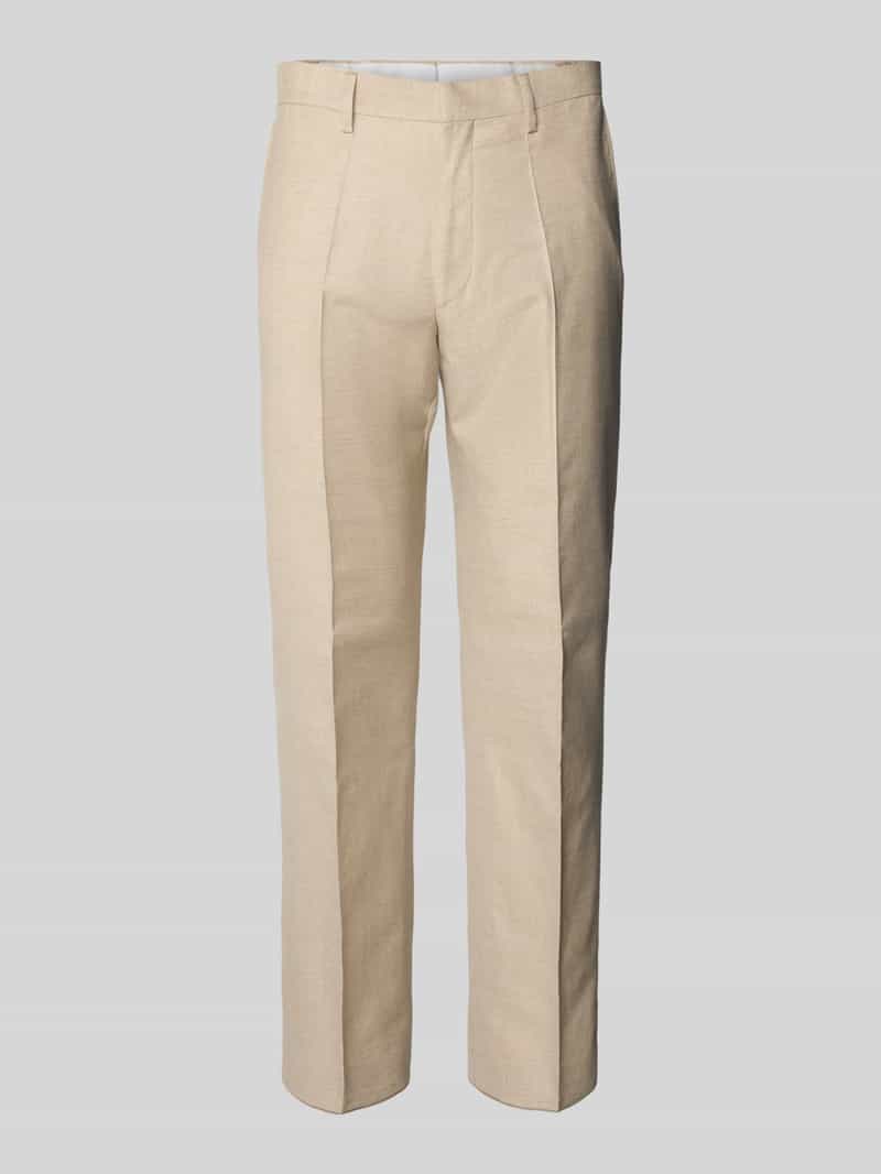 Roy Robson Pantalon van scheerwolmix met persplooien en steekzakken