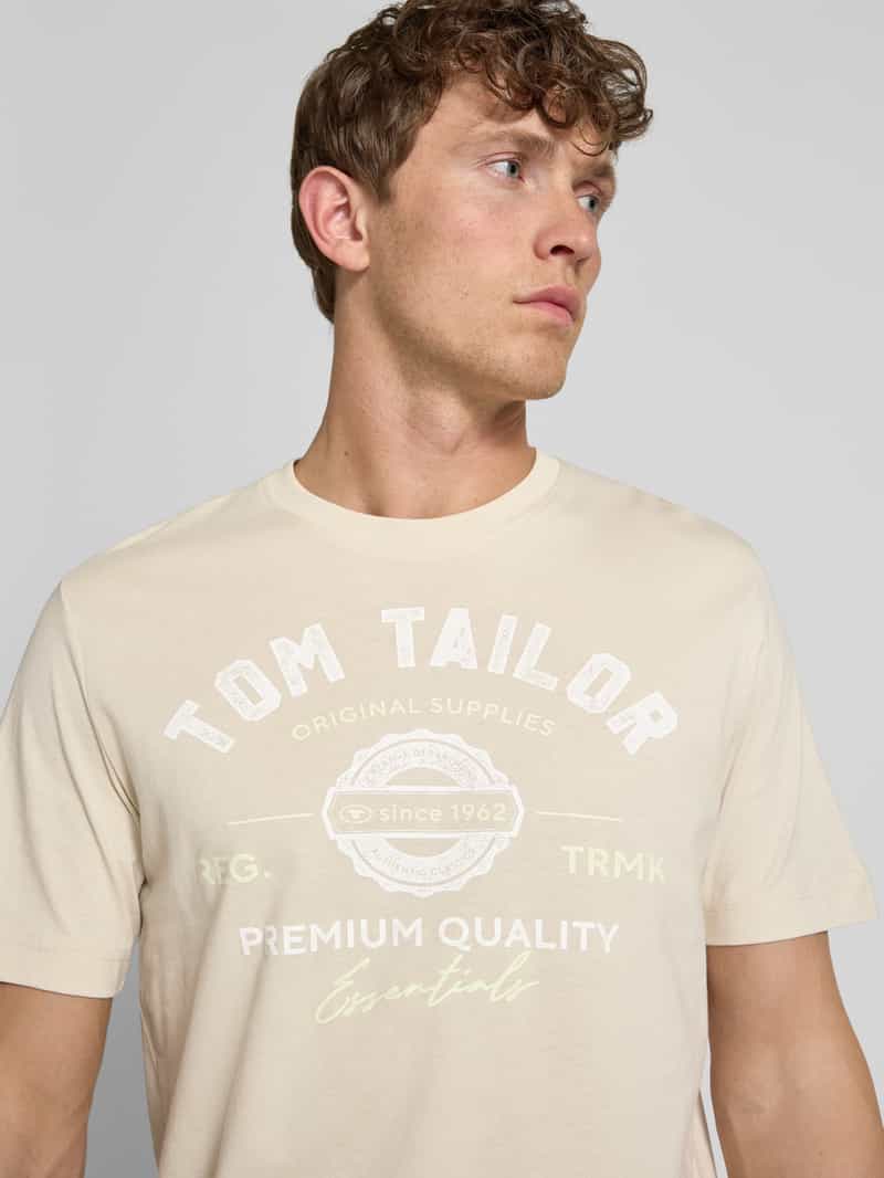 Tom Tailor Regular fit T-shirt van puur katoen