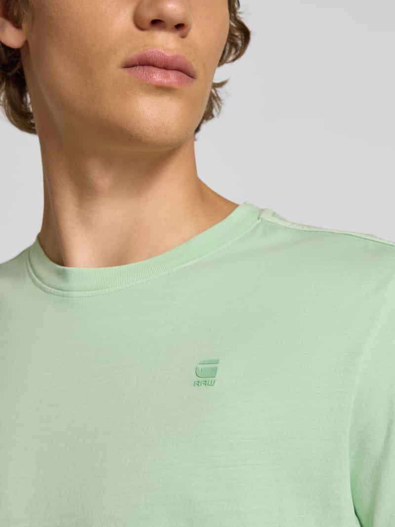 G-Star Raw T-shirt met labeldetail en ronde hals