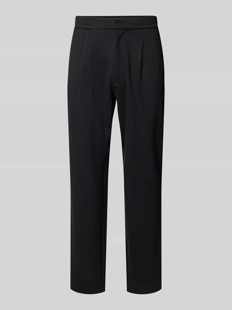 CK Calvin Klein Slim tapered fit stoffen broek met bandplooien