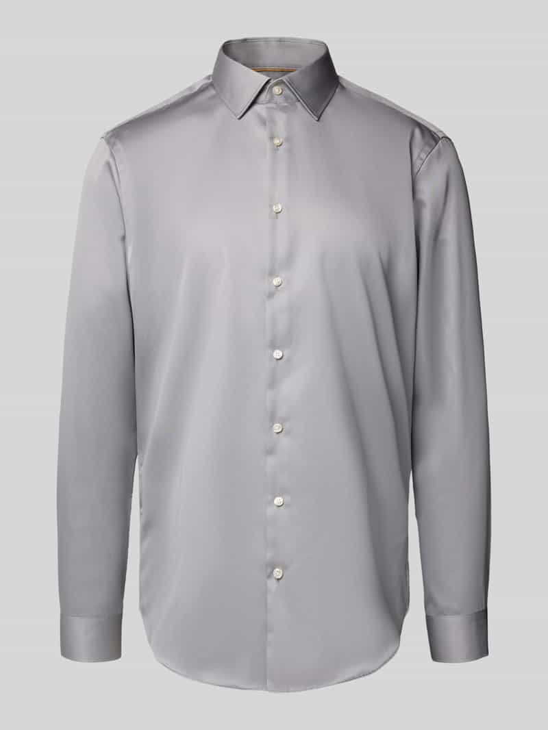 Jake*s Slim fit zakelijk overhemd met kentkraag
