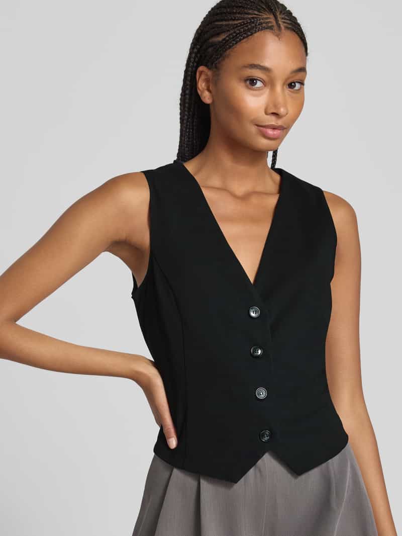 Only Slim fit gilet van piqué model 'CHRISTINA'
