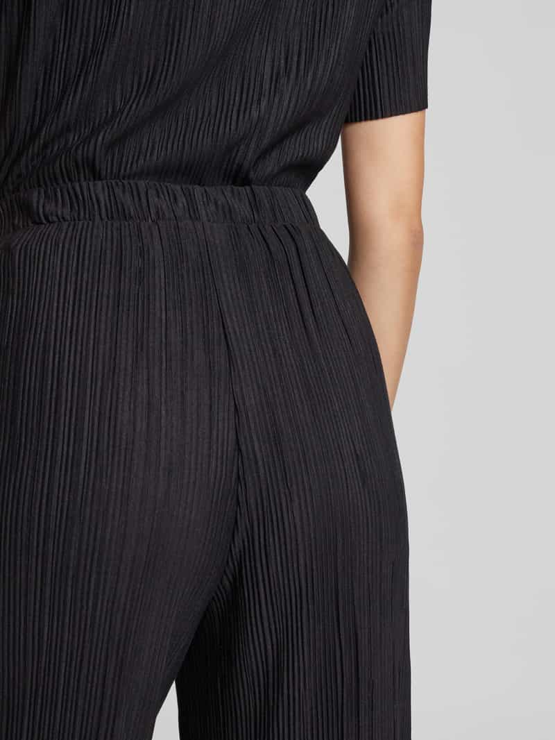 Vila Wide leg stoffen broek met plissévouwen model 'PLISA'