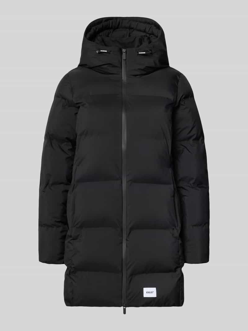 Regular fit lange jas in stiksels met logopatch model 'TANARE'