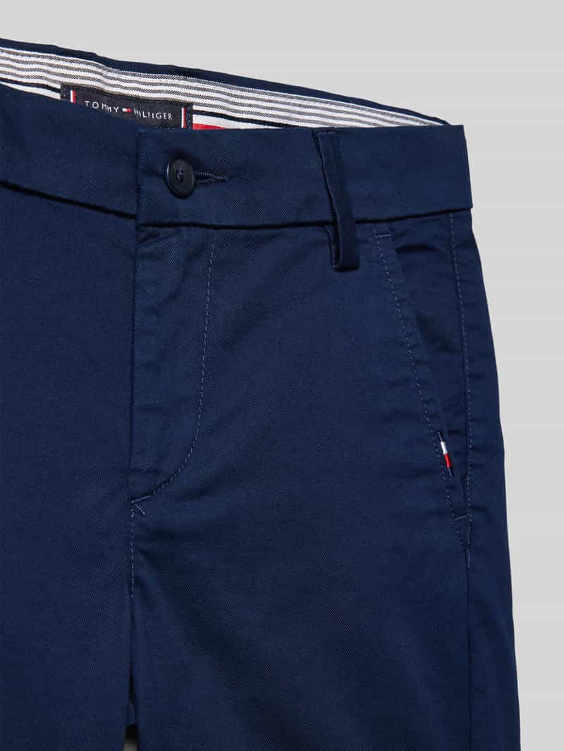 Tommy Hilfiger Kids Korte chino met labeldetail