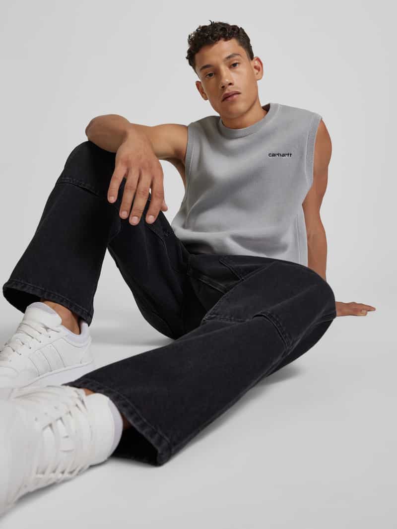 Carhartt Work In Progress Regular fit jeans met verstevigde knieën