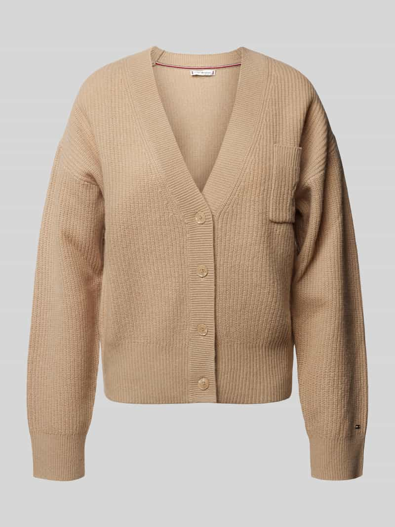 Tommy Hilfiger Cardigan met opgestikte borstzak