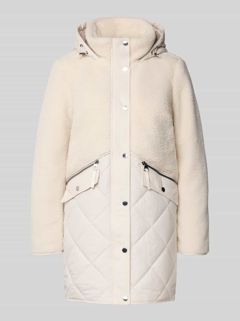 s.Oliver RED LABEL Regular fit lange jas van teddybont met wattering