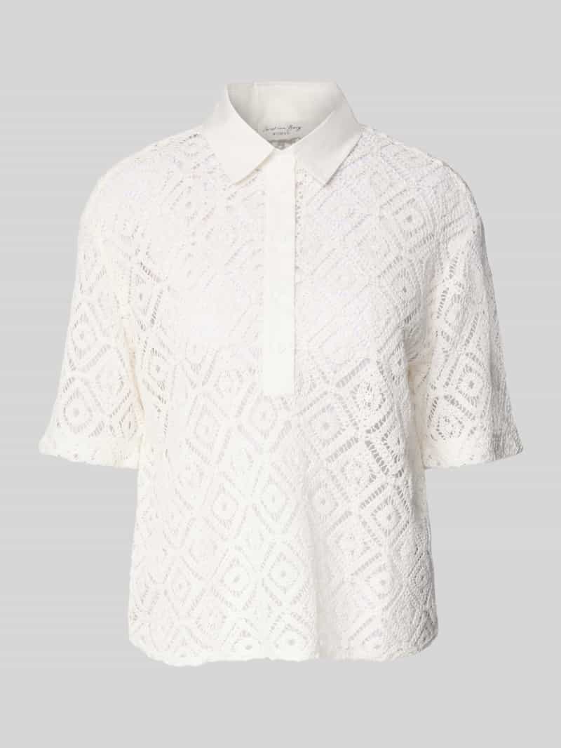 Christian Berg Woman Regular fit gehaakte blouse van puur katoen