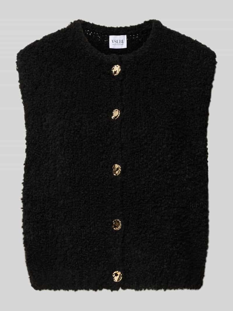 VILLA SOPHIE Loose fit mouwloos vest met Mix van wol en mohair en viscose Model 'VIOLA'